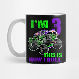 Monster Trucks Are My Jam 3Rd Birthday Boy 3 Years Old Mug